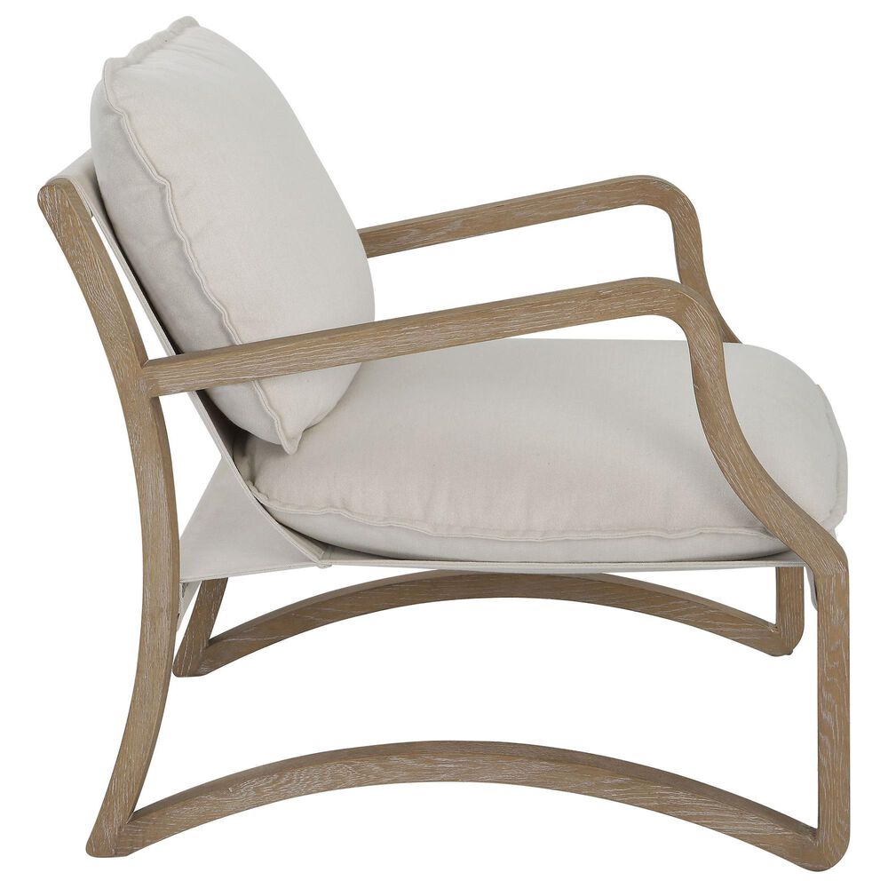 Uttermost Melora Accent Chair in Natural Linen, , large