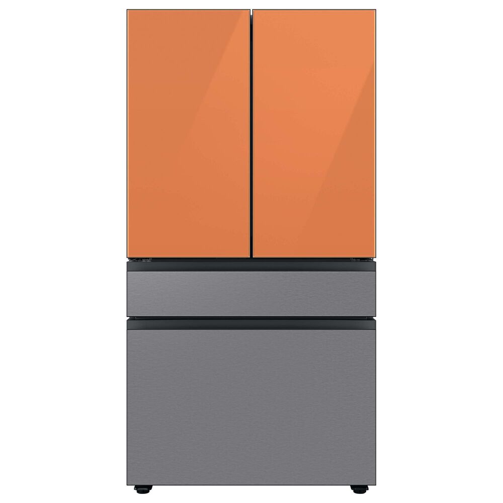 Samsung Bespoke Bespoke 4-Door French Door Refrigerator Middle Panel in Stainless Steel, , large
