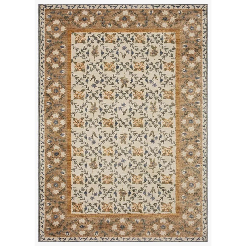 Rifle Paper Co. Fiore FIO-03 2"7" x 4" Gold Area Rug, , large