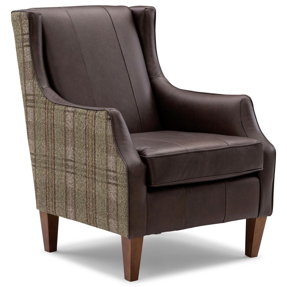 Best Home Furnishings Keatling Accent Chair in Dark Brown and Moss, , large