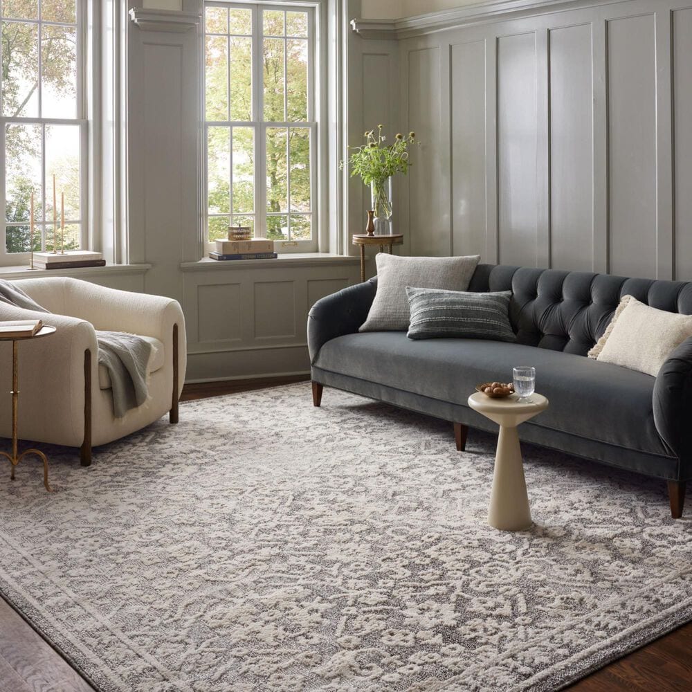 Magnolia Home Gigi Grey and Ivory 4&#39; x 6&#39; Area Rug, , large