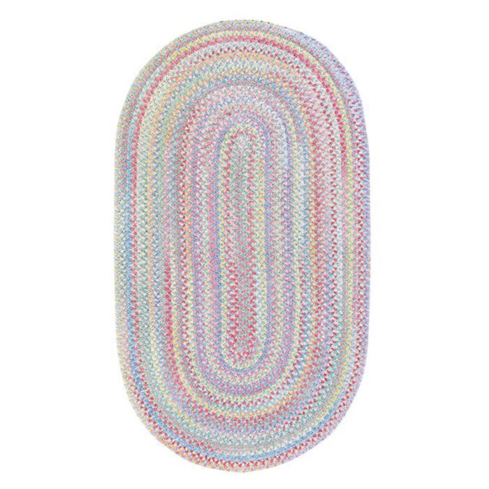 Capel Cutting Garden Rugs 0450-440 7' x 9' Blue Bell Oval Kids Rug, , large