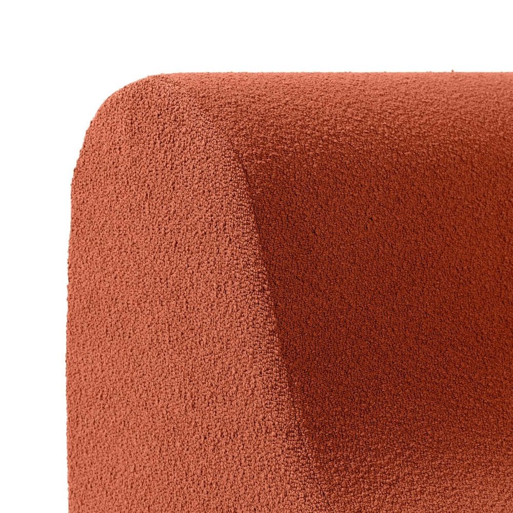 Jaxx Uptown Modern Armless Accent Chair in Boucle Terra Cotta, , large