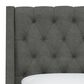 Skyline Furniture Queen Wingback Bed in Zuma Charcoal, , large