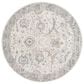Surya Dresden White, Medium Gray, Gray, Light Slate, Denim and Mustard 5"3" Round Area Rug, , large