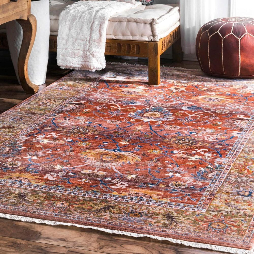 nuLOOM Mystic KHMC17A 8' x 10' Rust Area Rug Nebraska Furniture Mart