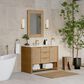 James Martin Vanities Solene 48" Single Bathroom Vanity in Seaside Oak with 3 cm Carrara White Marble Top and Rectangular Sink, , large