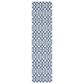 Safavieh Martha Stewart Cotton MSR421M 2" x 8" Blue and Grey Runner, , large