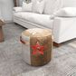Maple and Jade Star Stuffed Pouf in Brown, Gray, Red and White, , large
