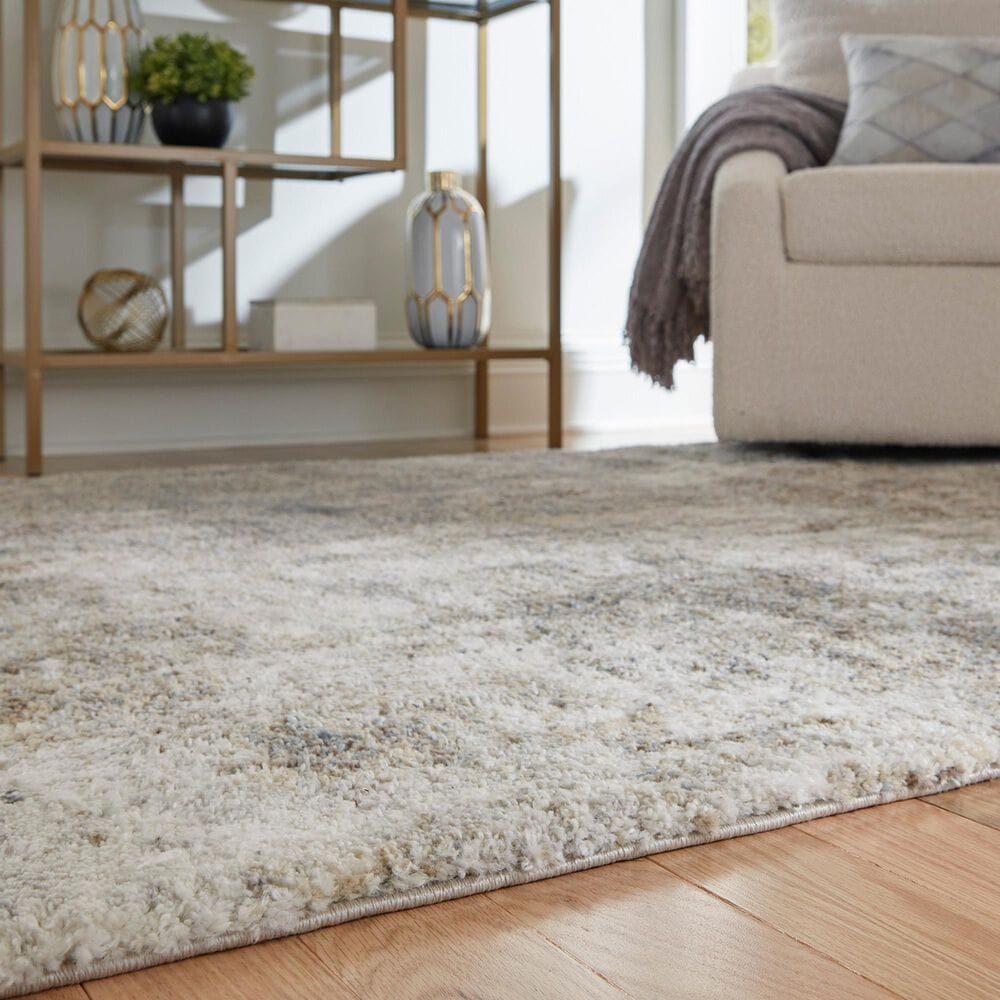 Ashley Pearidge 5&#39;3&quot; x 7&#39; Ivory, Beige, Brown and Gray Area Rug, , large