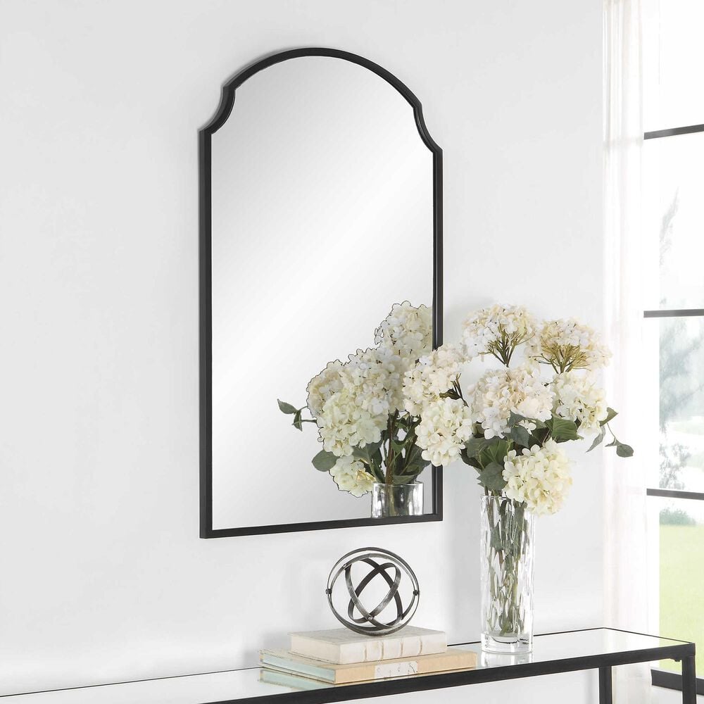 Uttermost 36&quot; Wall Mirror in Satin Black, , large