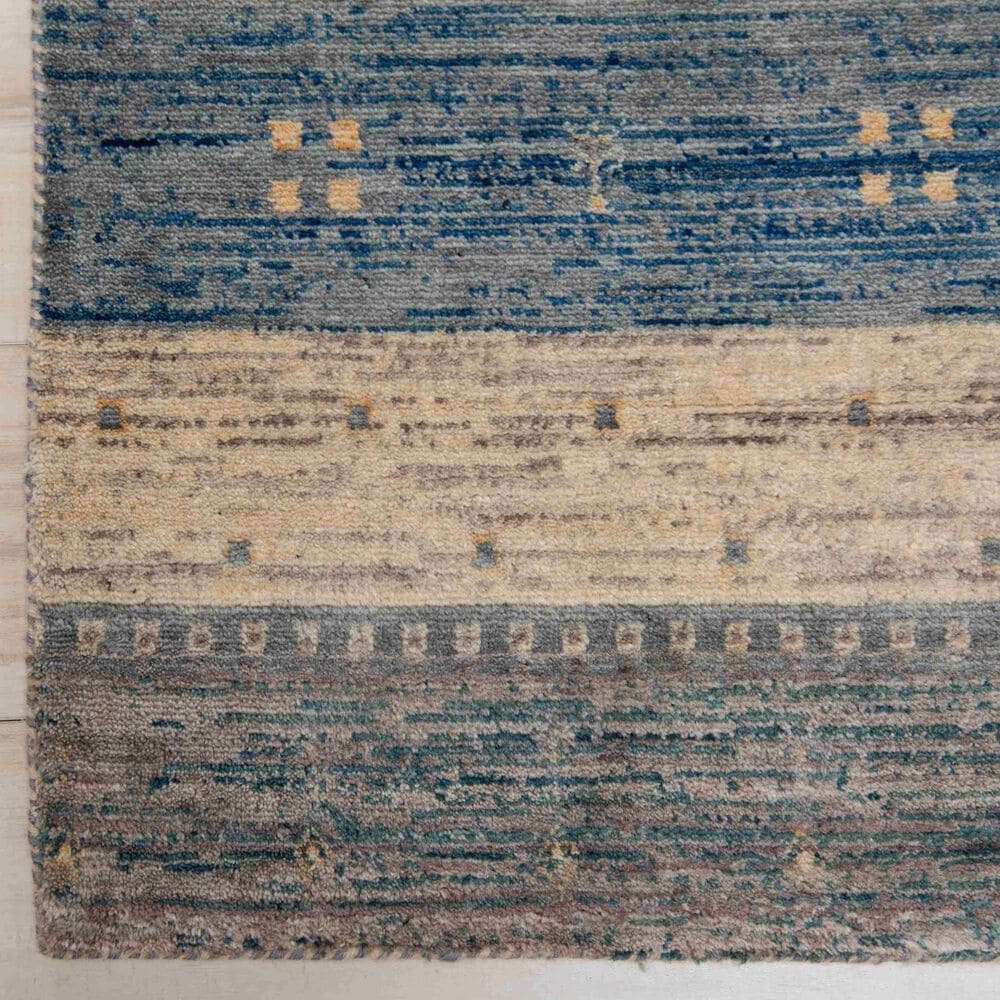 RIZZY Spectrum Gray, Dark Blue, Teal, Rust, Cream, Beige and Ivory 3' x 5' Area Rug, , large