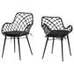 Baxton Studio Ballerina Arm Chair in Black (Set of 2), , large
