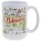 Boston International Nebraska State Mug in White, Red, Green, Yellow and Brown, , large