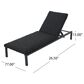 Noble House Navan Patio Chaise Lounge in Dark Gray, , large