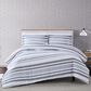 Pem America Truly Soft Curtis 2-Piece Twin XL Duvet Set in White and Grey, , large