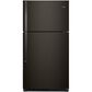 Whirlpool 21 Cu. Ft. 33" Wide Top Freezer Refrigerator in Black Stainless Steel, , large