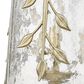 Golden Lighting Calla 3-Light Wide Pendant with Hammered Water Glass Shade in White Gold, , large