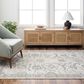 Surya Dresden White, Medium Gray, Gray, Light Slate, Denim and Mustard 12" x 15" Area Rug, , large