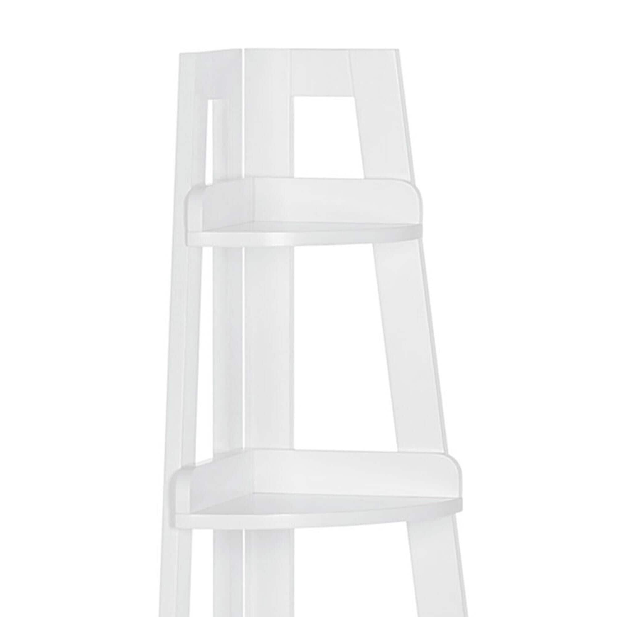 Corner shelf deals ladder white
