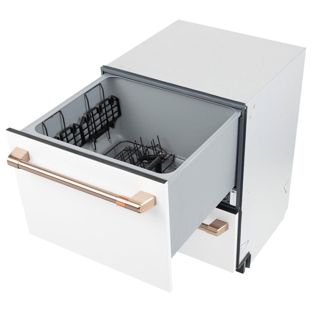 Cafe 24&quot; Double Drawer Dishwasher in Matte White, , large