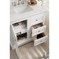 James Martin Vanities De Soto 36" Single Bathroom Vanity in Bright White with 3 cm Arctic Fall Solid Surface Top and Rectangular Sink, , large