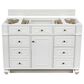James Martin Vanities Bristol 48" Single Bathroom Vanity in Bright White with Single Hole 3 cm White Zeus Quartz Top and Rectangular Sink, , large