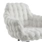 Linon Home Decor Fiona Office Chair with White Cloud Bubble Cushion in Silver, , large