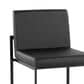 Lumisource Fuji Stackable Counter Stool with Black Faux Leather Cushion in Black (Set of 2), , large
