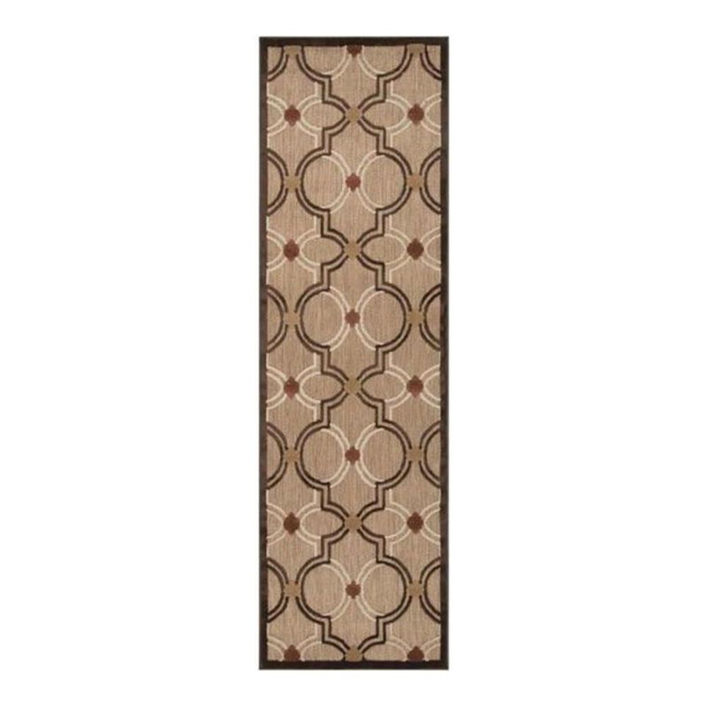 Surya Portera PRT-1049 2"6" x 7"10" Khaki/Brown/Wheat Runner, , large