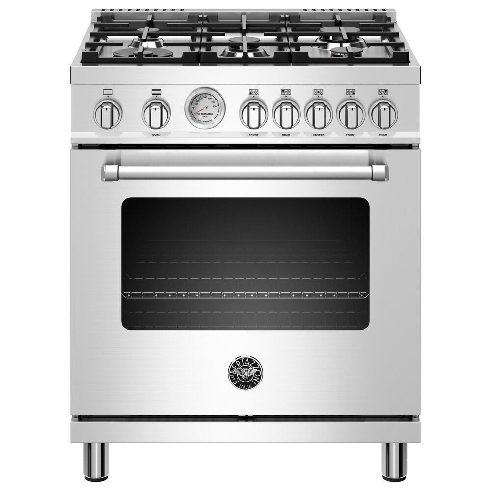 Bertazzoni 30" Gas Range with 5 Burners in Stainless Steel, , large