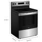 WHIRLPOOL 4-Piece Kitchen Package with 18.25 Cu. Ft. Top-Freezer Refrigerator and 5.3 Cu. Ft. Electric Range in Stainless Steel, , large