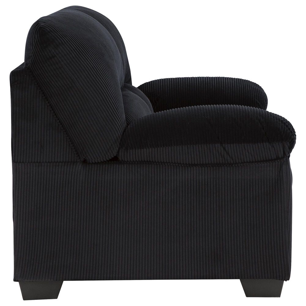 Ashley SimpleJoy Stationary Sofa and Loveseat Set in Onyx, , large