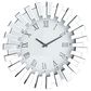 Maple and Jade Starburst Mirrored Decorative Wall Clock in Silver, , large