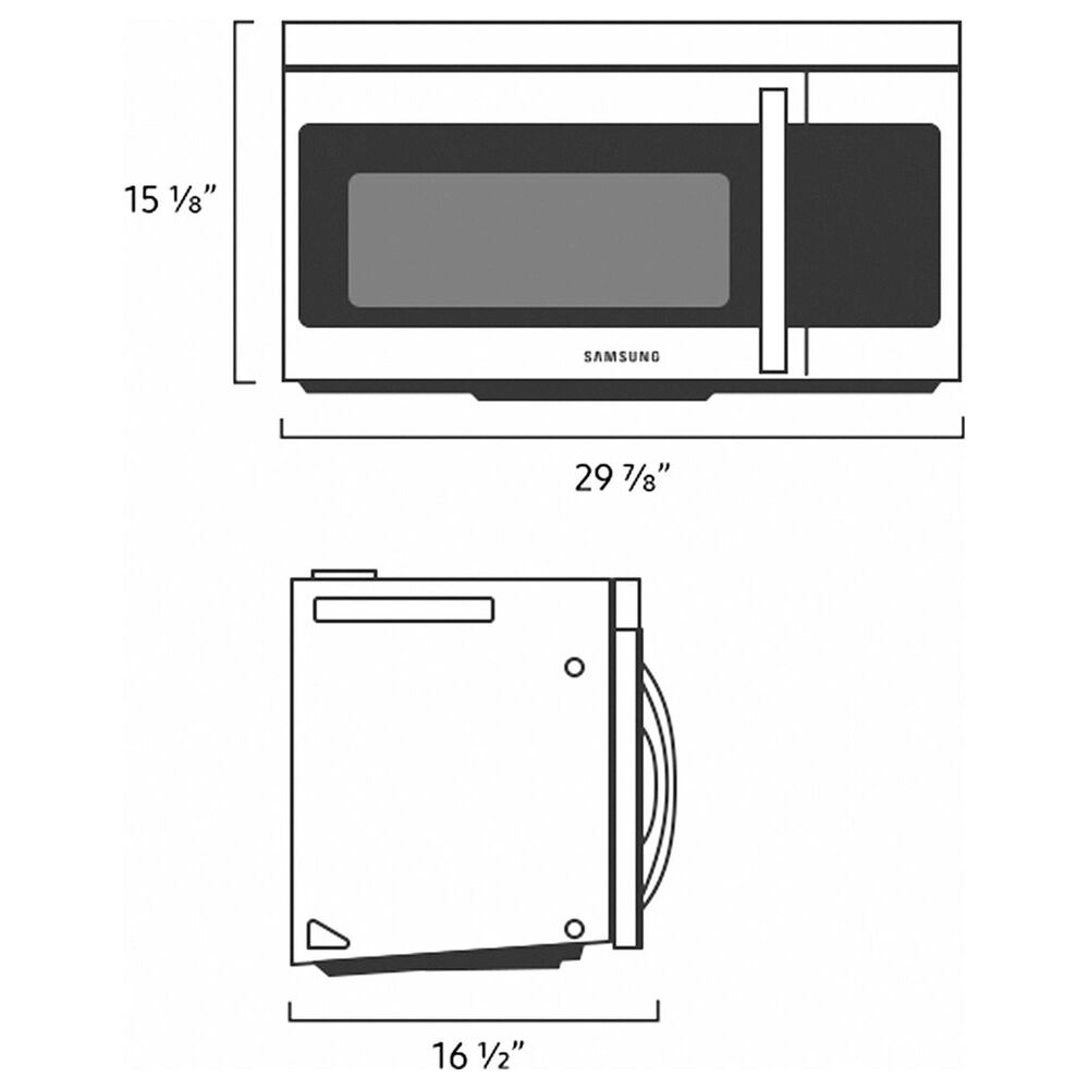 Samsung 1.6 Cu. Ft. Over-the-Range Microwave with Auto Cook in Stainless Steel, , large