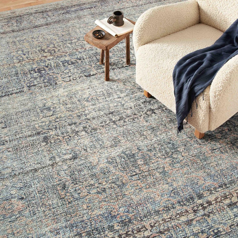Amber Lewis x Loloi Billie 10&#39; x 14&#39; Denim and Blush Area Rug, , large