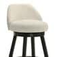 Armen Living Erika Swivel Bar Height Stool with Cream Upholstery in Black, , large