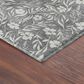 Dalyn Rug Company Soft Essentials Floral Gray 8" Round Indoor/Outdoor Area Rug, , large