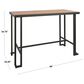 Lumisource Roman Counter Table in Brown/Grey, , large
