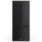 THOR KITCHEN Gordon Ramsay 17.5 Cu. Ft. Counter Depth French Door Refrigerator with Navy Blue Handle Kit in Black, , large