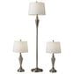 Adesso Glendale 3-Piece Lamp Set in Brushed Steel, , large