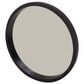 Maple and Jade 32" Round Wood Wall Mirror in Matte Black, , large