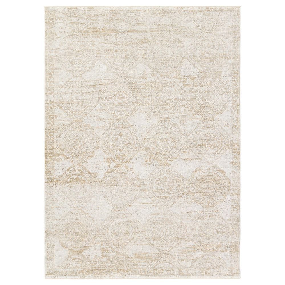 Jaipur Vekhea Cream 6'7" x 9' Area Rug, , large