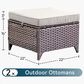 Sunwell Garden Patio Ottoman in Beige (Set of 2), , large