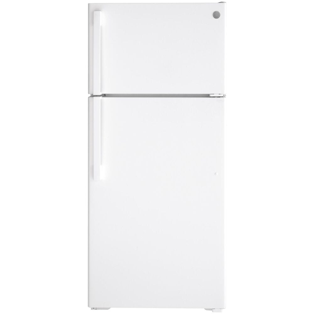 GE Appliances 16.6 Cu Ft. Top Freezer Refrigerator in White, , large