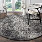 Safavieh Evoke EVK256R 5"1" Round Black and Grey Area Rug, , large