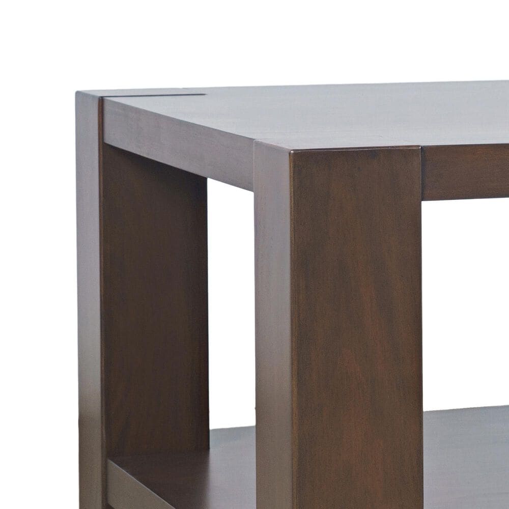 Waltham Brownstone Castered Rectangle Coffee Table in Chocolate, , large
