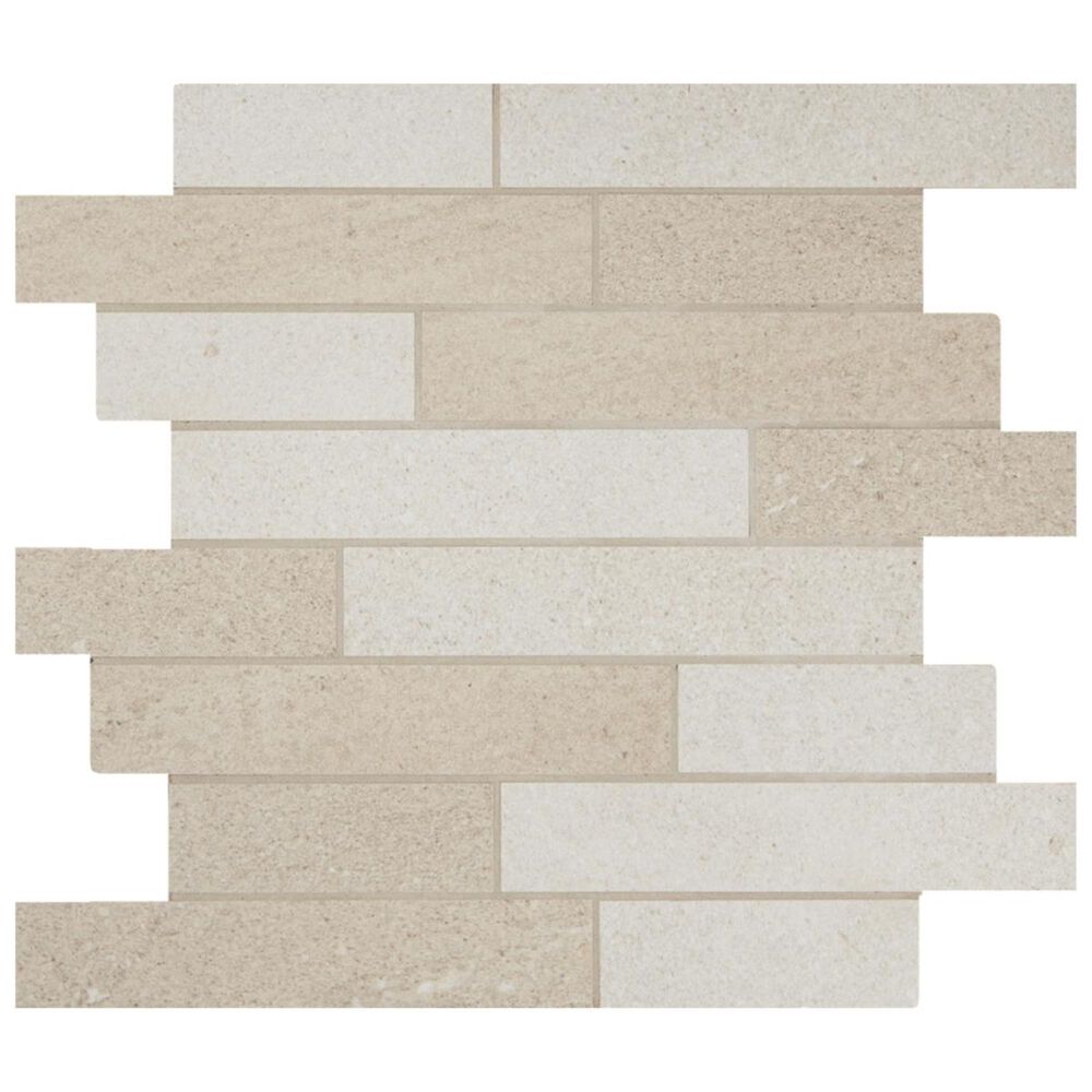 Arizona Tile Pietra Italia Beige and White 12" x 14" Porcelain Stack Sheet, , large