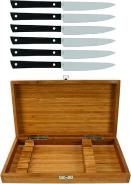 Kai 6-Piece Steak Knife Set in Stainless Steel, , large
