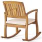 Noble House Selma Patio Rocking Chair in Cream, , large